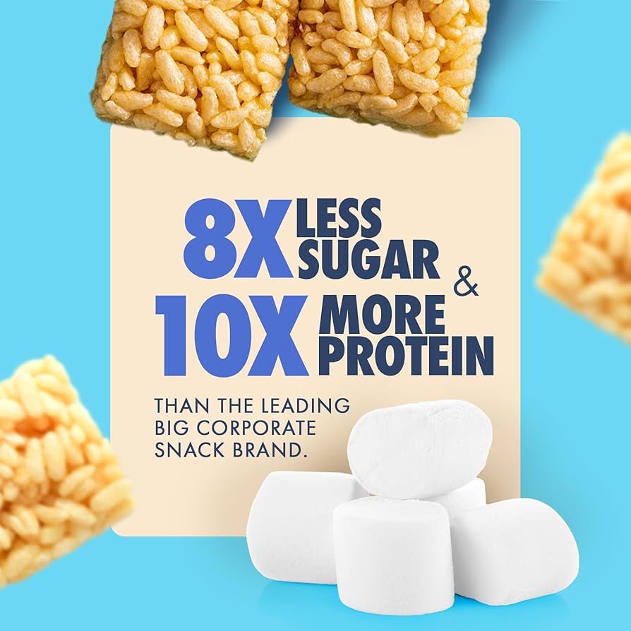 Marshmallow Krisp Protein Bar – Keto Friendly, Low Sugar, High Protein Snack | Sinless Snacks (Single Bar) - Healthily Ever After