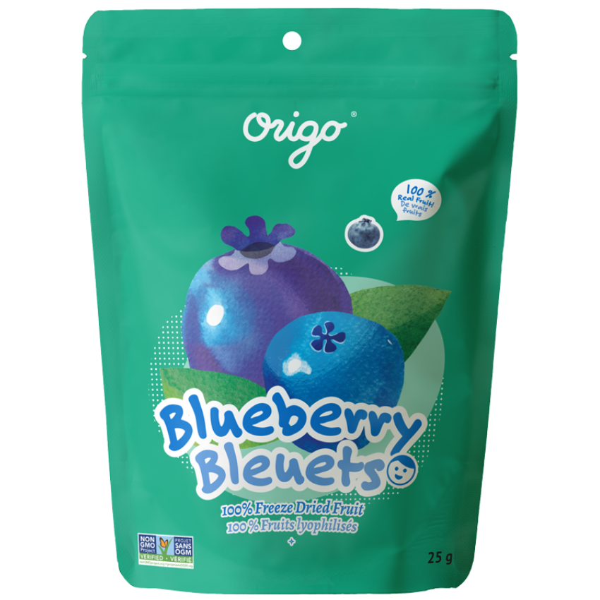 Origo Freeze-Dried Blueberries | 100% Real Fruit | No Sugar Added | Vegan, Gluten-Free, Non-GMO | Made in Canada Healthy Snack - Healthily Ever After