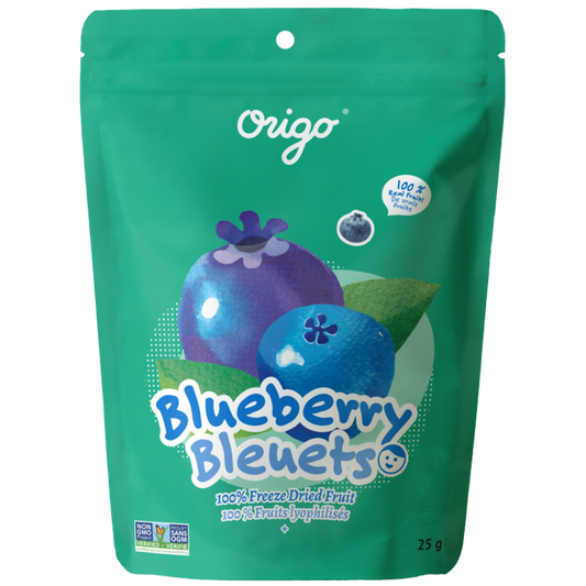 Origo Freeze-Dried Blueberries | 100% Real Fruit | No Sugar Added | Vegan, Gluten-Free, Non-GMO | Made in Canada Healthy Snack - Healthily Ever After