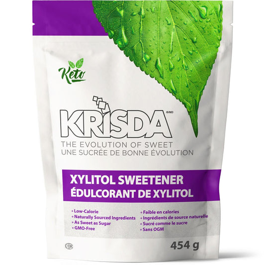 Krisda Xylitol Sweetener | Zero Sugar, Keto-Friendly, Non-GMO, Gluten-Free, Kosher Sugar Substitute