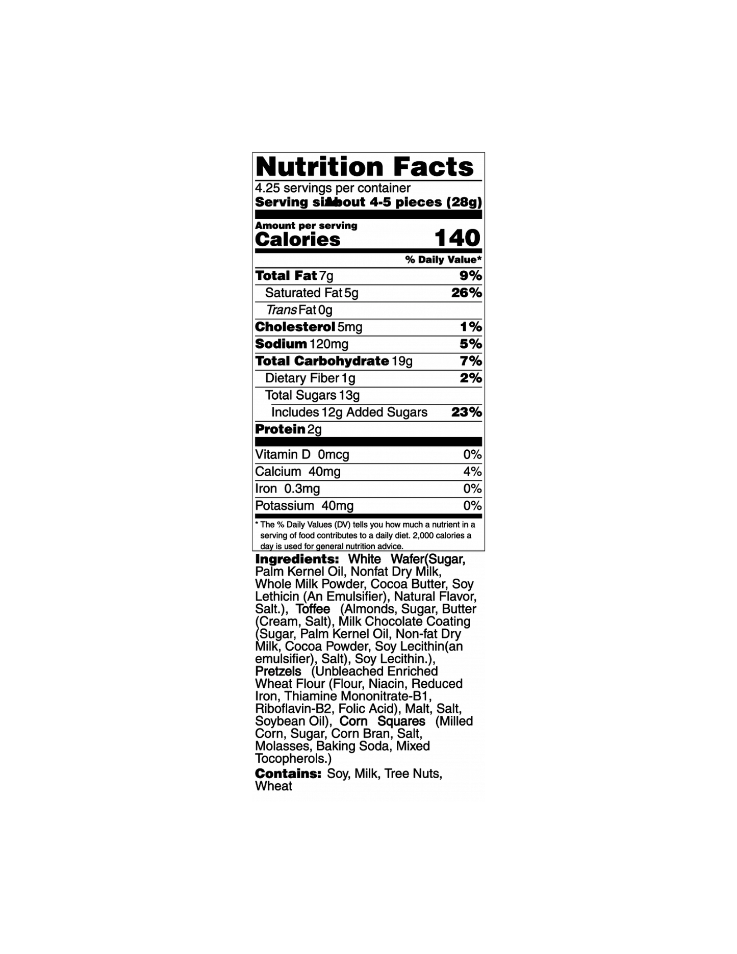 Toffee Chunk Nibbles Pouch