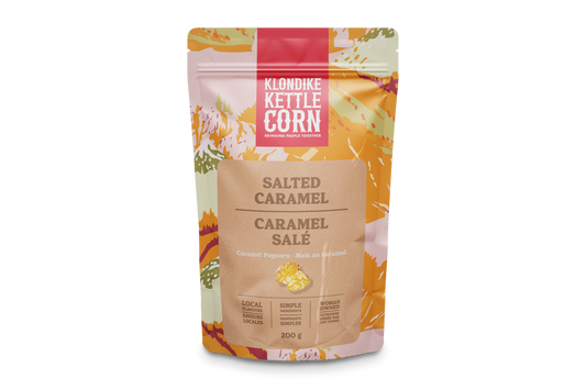 Klondike Gourmet Popcorn – Salted Caramel | 200g | Handcrafted, Gluten Free, Canadian Made