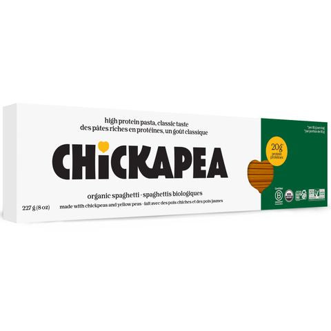 Chickapea Organic Spaghetti Pasta – High Protein Gluten-Free Vegan Chickpea & Yellow Pea Pasta (227g)