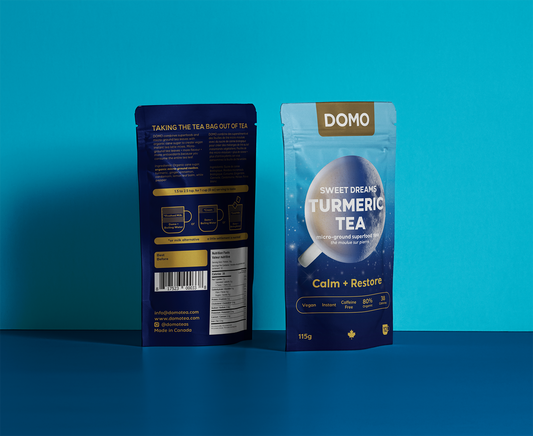 DOMO Sweet Dreams Turmeric Tea – 115g | Instant Micro-Ground Herbal Blend