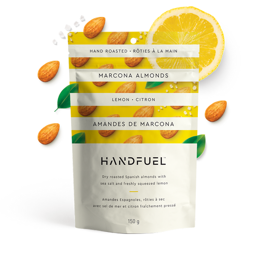 Handfuel Dry Roasted Lemon Marcona Almonds – Vegan, Non-GMO, Low Sodium