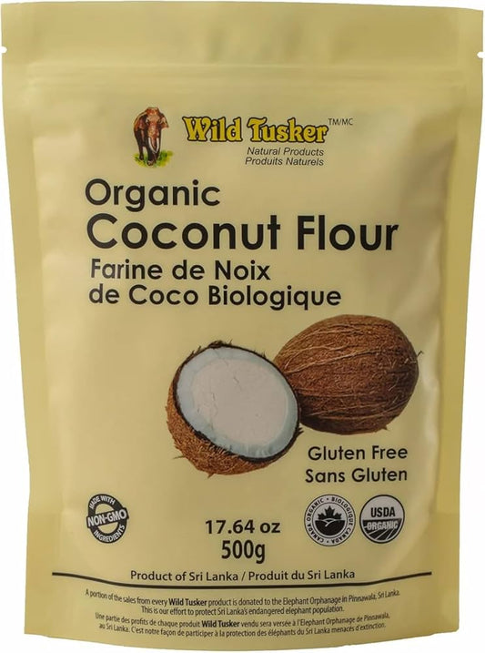 Organic Coconut Flour – Wild Tusker 500g | Gluten-Free, High-Fiber, Low-Carb Flour Alternative