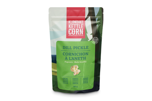 Klondike Gourmet Popcorn – Dill Pickle | 90g | Gluten Free, Bold Flavour, Made in Canada