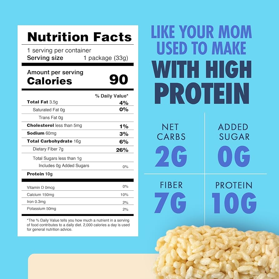 Marshmallow Krisp Protein Bar – Keto Friendly, Low Sugar, High Protein Snack | Sinless Snacks (Single Bar) - Healthily Ever After