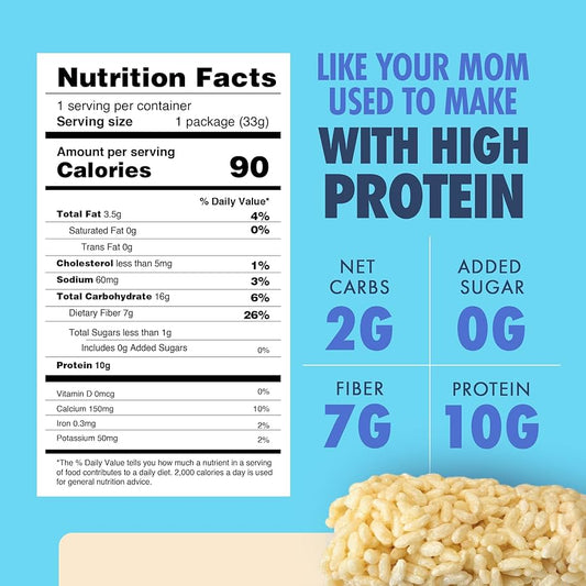 Marshmallow Krisp Protein Bar – Keto Friendly, Low Sugar, High Protein Snack | Sinless Snacks (Single Bar) - Healthily Ever After