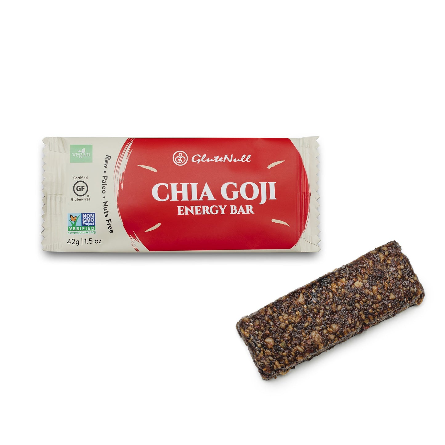 Glutenull Chia Goji Energy Bar 42g – Organic, Vegan, Gluten-Free Superfood Snack