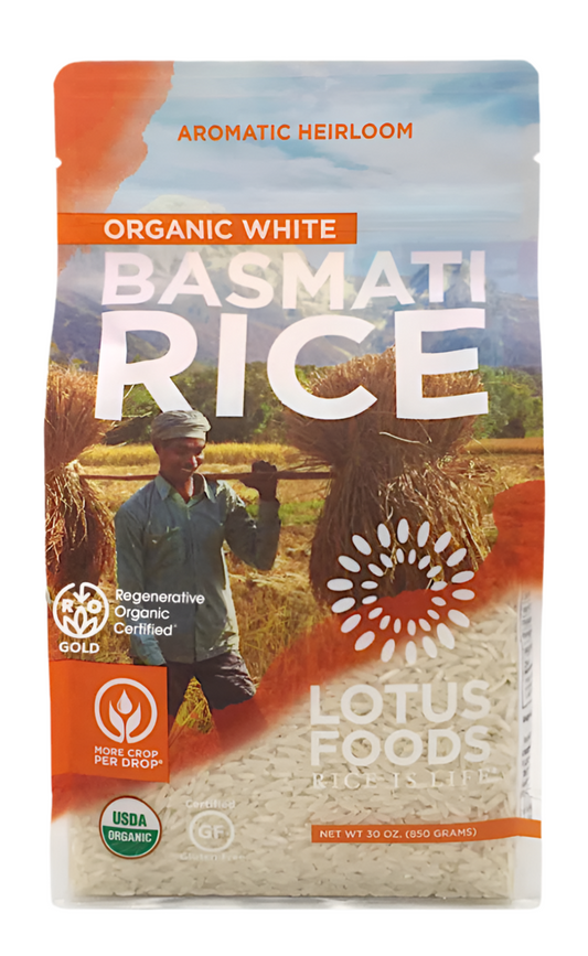 Organic White Basmati Rice – 850g | Aromatic, Long-Grain, Non-GMO | Perfect for Curries, Pilafs & Everyday Meals - Healthily Ever After
