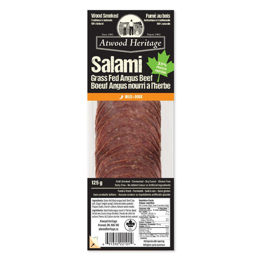 Atwood Heritage Salami, Beef 125g – Case of 6