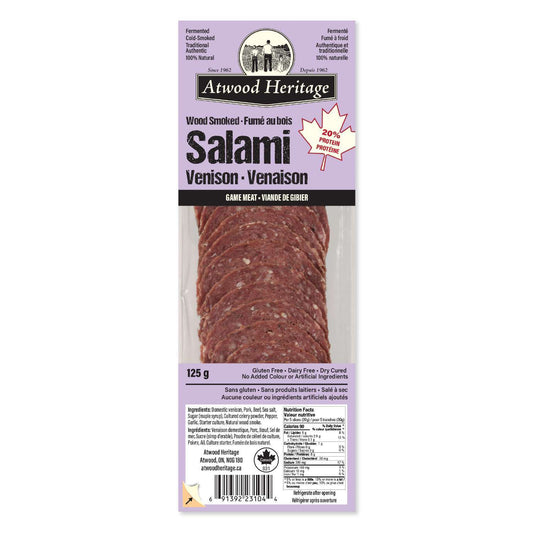 Atwood Heritage Salami, Venison 125g – Case of 6