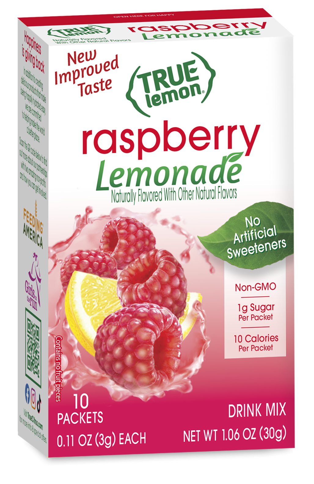 True Citrus Raspberry Lemonade – Low Sugar, Gluten Free Drink