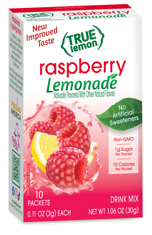 True Citrus Raspberry Lemonade – Low Sugar, Gluten Free Drink