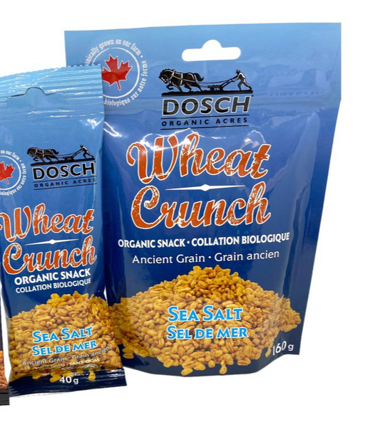 Dosch Organic Acres Wheat Crunch – Organic Sea Salt Snack | Vegan, Nut-Free, Kosher, Non-GMO (40g or 160g)