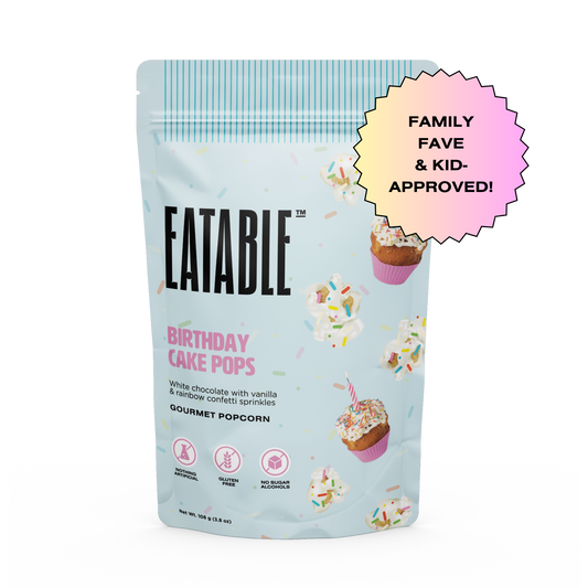 Eatable Popcorn Birthday Cake Pops 108g – Case of 6