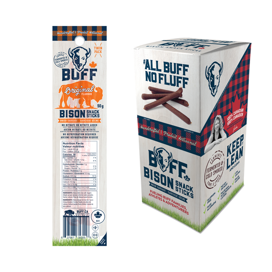 Buff Bison Snack Stick Original 50g – Case of 12