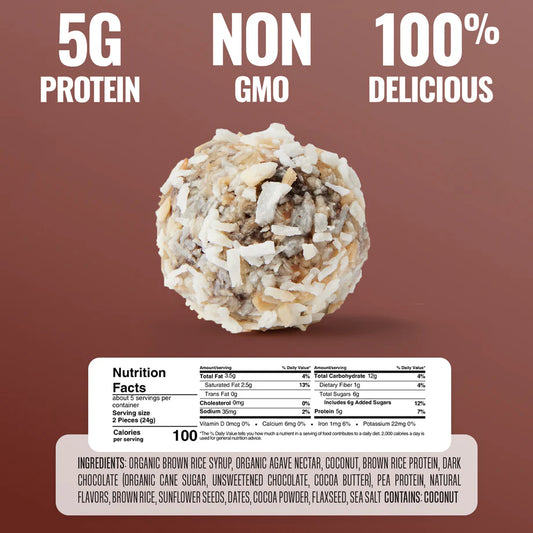 The GFB Dark Chocolate Coconut Bites – Gluten-Free, Vegan Snack (113g) - Healthily Ever After