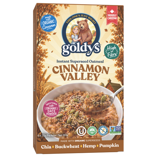Goldys Superseed Oatmeal Cinnamon Valley 35g 6ct – Case of 6