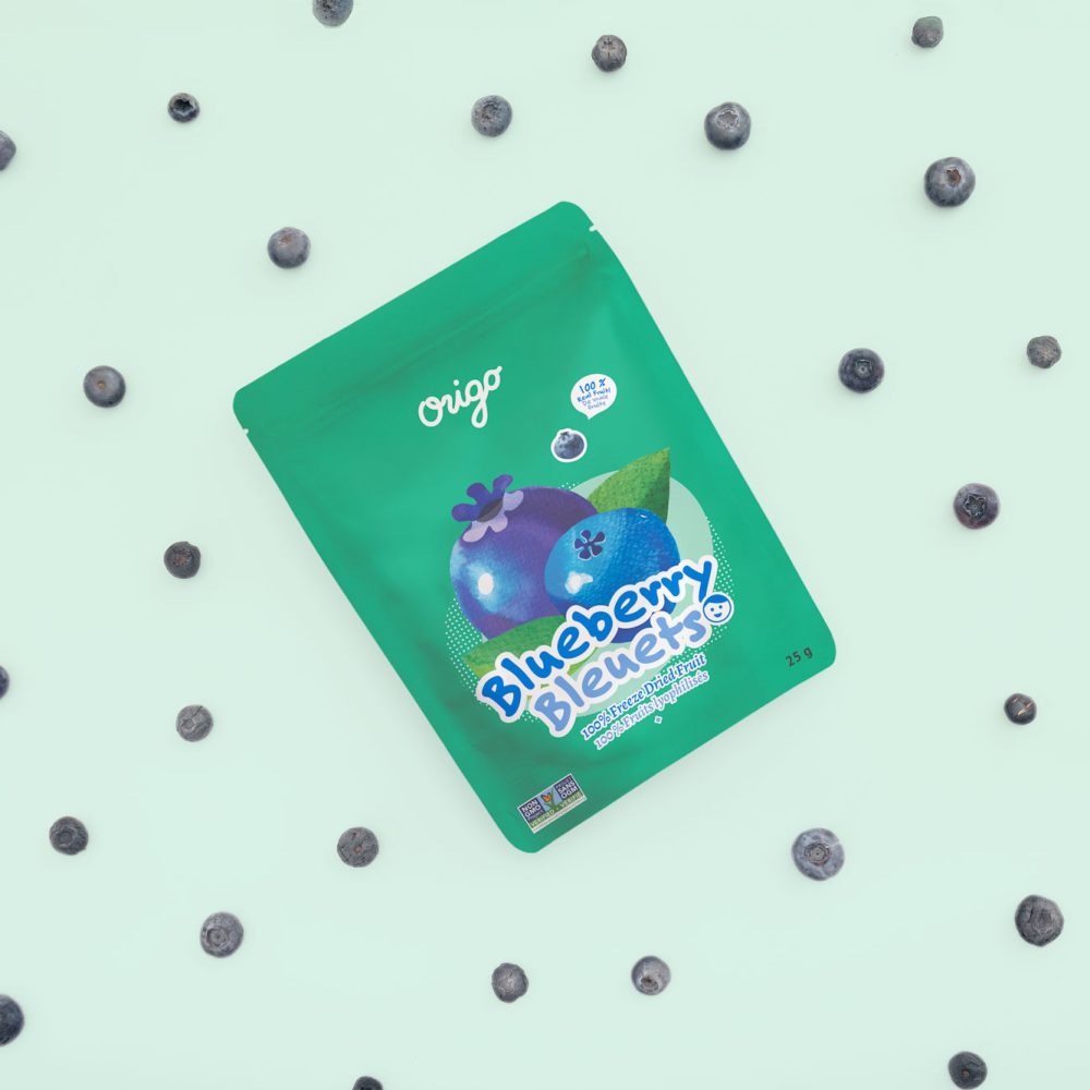 Origo Freeze-Dried Blueberries | 100% Real Fruit | No Sugar Added | Vegan, Gluten-Free, Non-GMO | Made in Canada Healthy Snack - Healthily Ever After