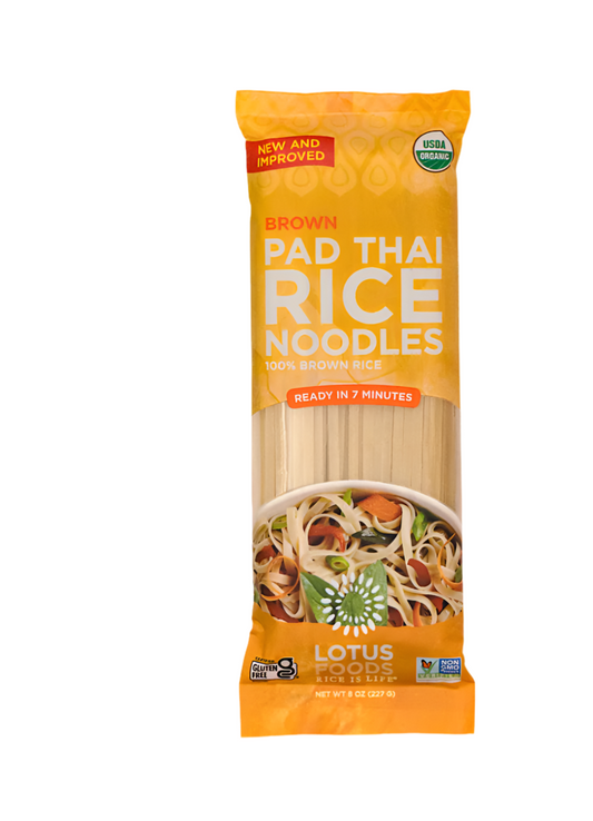 Pad Thai Brown Rice Noodles – 227g | Whole Grain, Gluten-Free, Non-GMO | Ideal for Stir-Fries & Noodle Bowls - Healthily Ever After