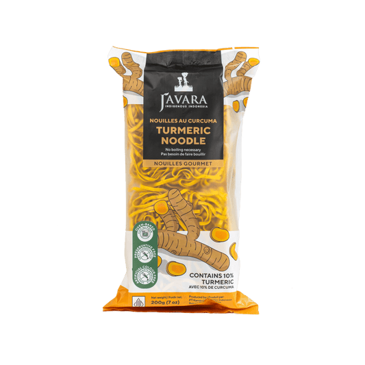 Javara Gourmet Veggie Noodles – Turmeric | 200g | Plant-Based, Non-GMO, Anti-Inflammatory