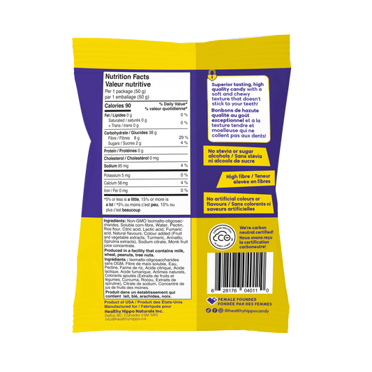 Healthy Hippo Sour Keys – 50g | Low Sugar Sour Gummies | Vegan, Plant-Based, Monk Fruit Sweetened - Healthily Ever After