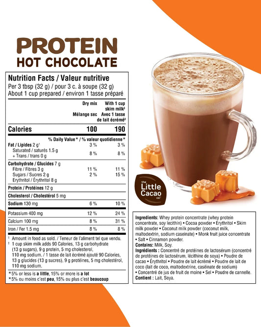 Little Cacao Protein Hot Choc Salted Caramel 320g – Case of 6