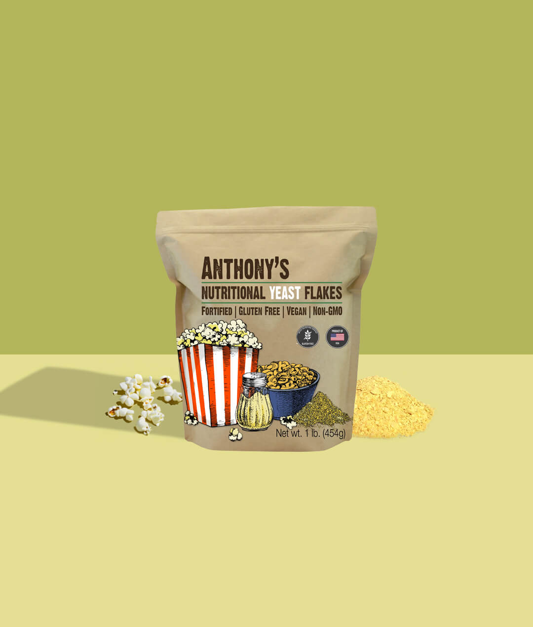Anthonys Nutritional Yeast Flakes 454g – Case of 10