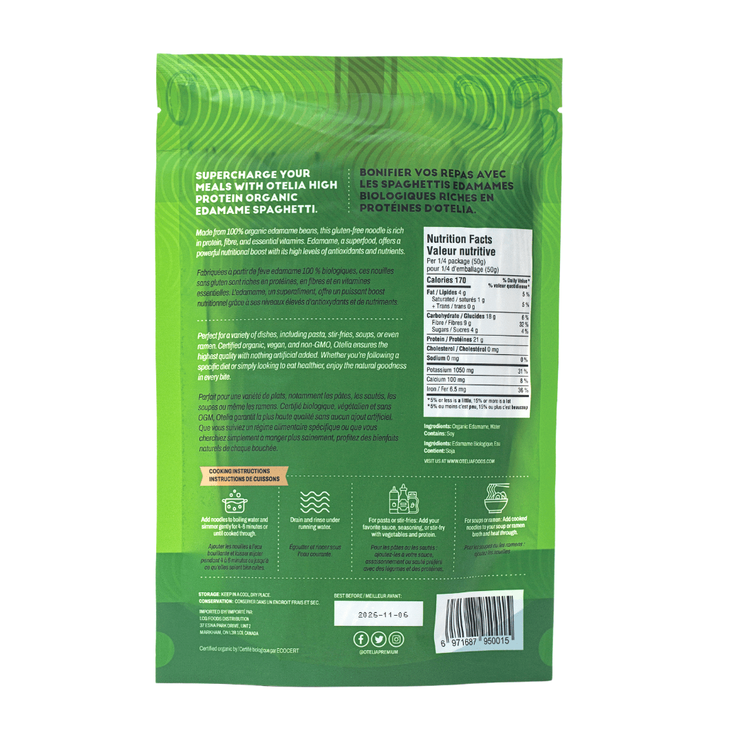 Otelia Organic Spaghetti Edamame 200g – Case of 12
