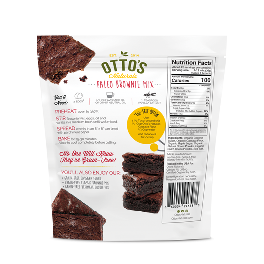 Otto Gluten-Free Organic Paleo Double Chocolate Brownie Mix 315g – Case of 6
