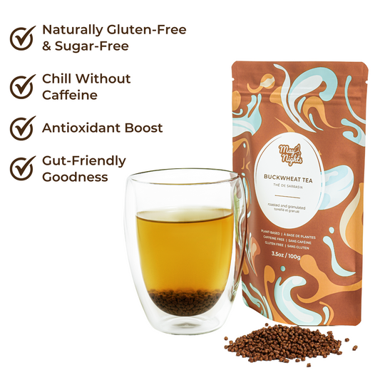 May Knight Roasted Buckwheat Tea (100g) – Caffeine-Free, Gut-Friendly, Gluten-Free - Healthily Ever After