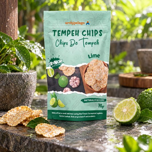 Archipelago Tempeh Chips Lime Leaf 70g – Case of 22