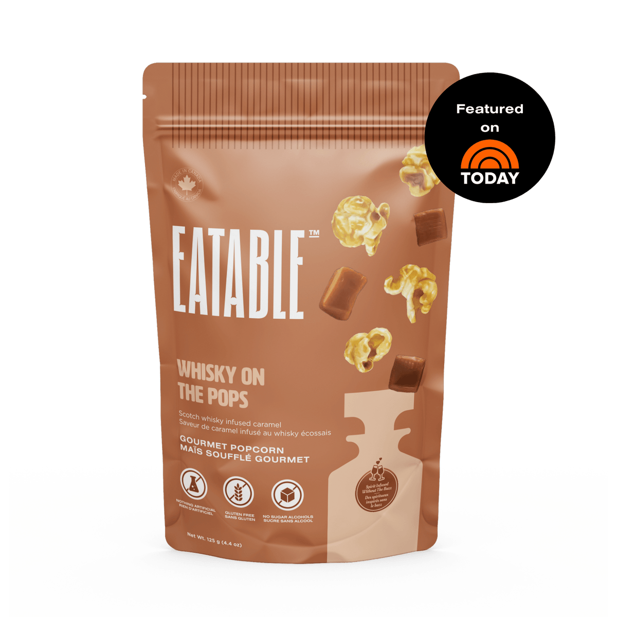 Eatable Popcorn Whisky On The Pops 125g – Case of 6