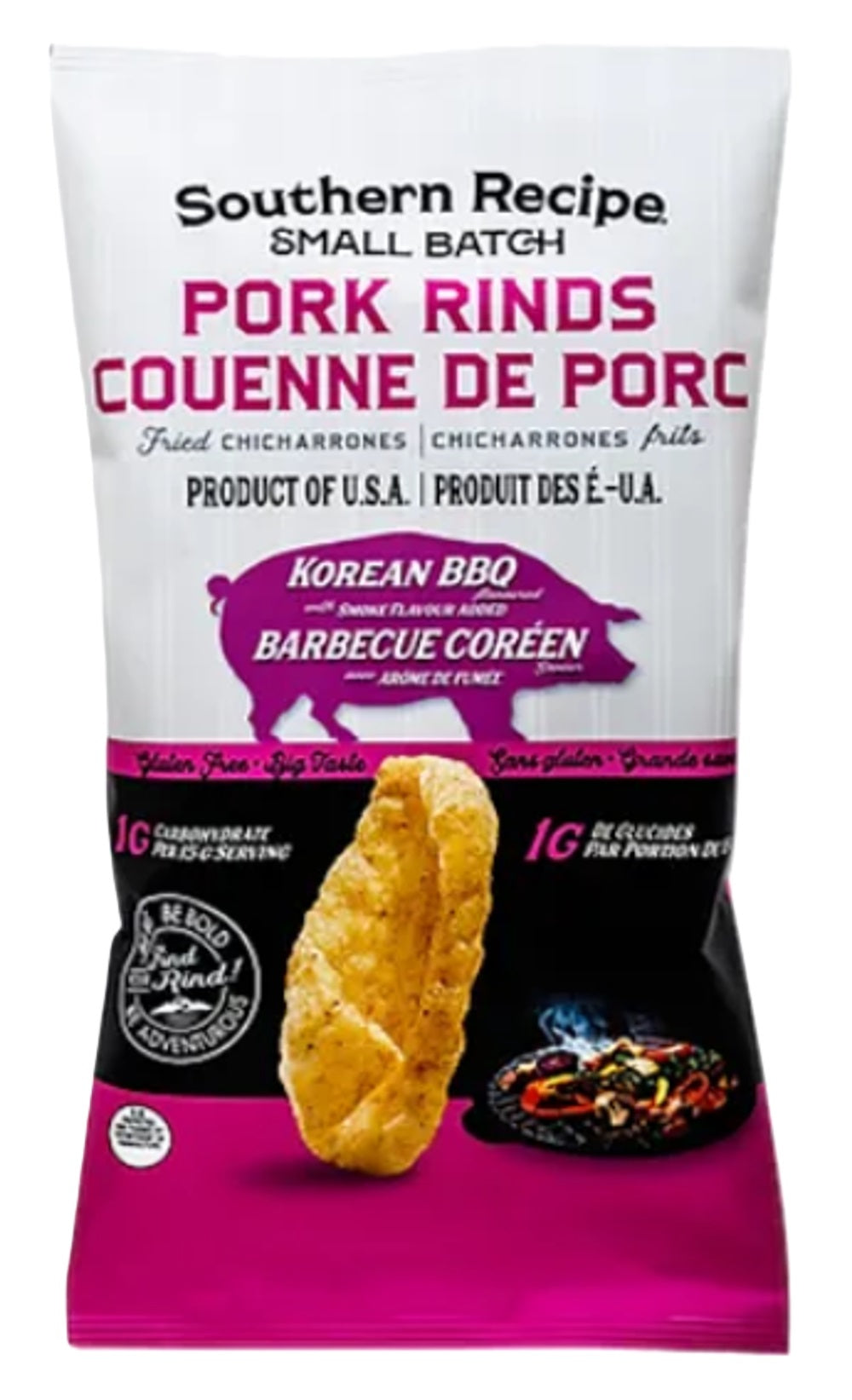 Southern Recipe Pork Rinds Korean Kimchi BBQ 85g – Case of 15