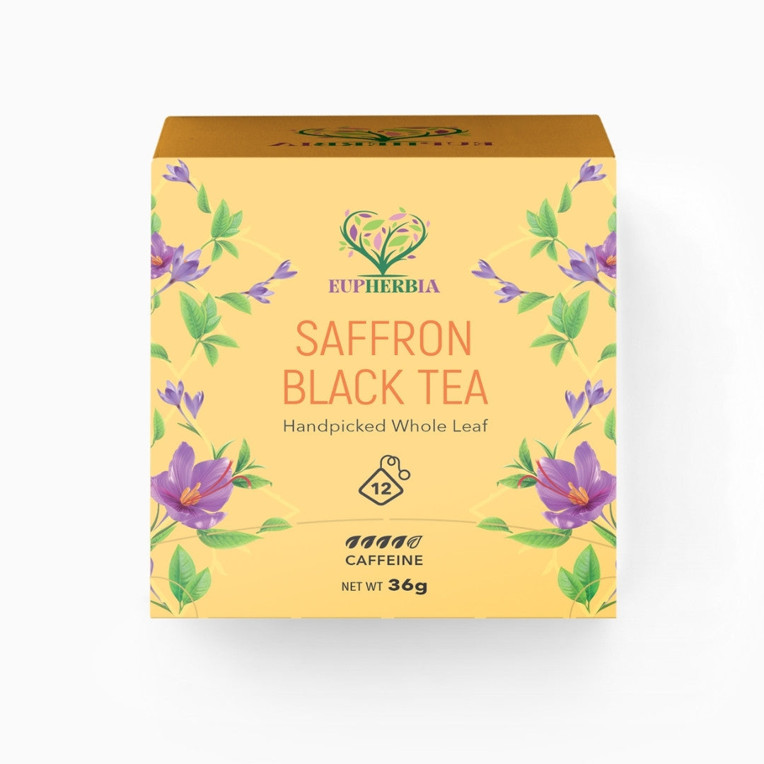 Eupherbia Saffron Tea Sachets Black 12ct – Case of 6