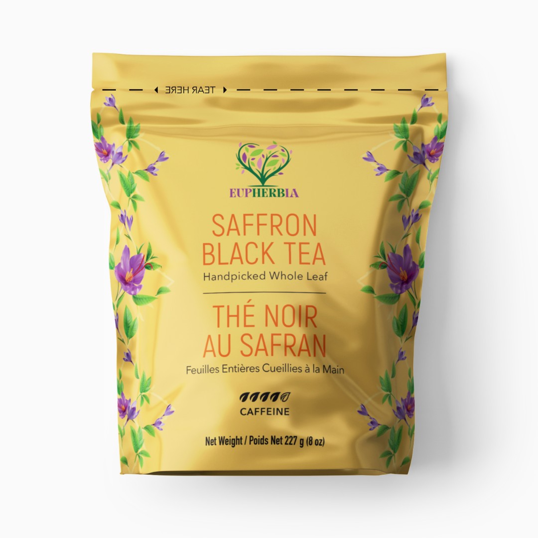Eupherbia Saffron Tea Pouch Black 227g – Case of 8