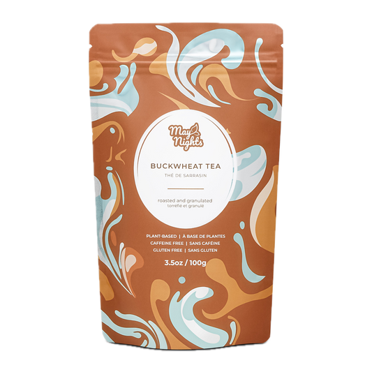 May Nights Roasted Buckwheat Tea (100g) – Caffeine-Free, Gut-Friendly, Gluten-Free - Healthily Ever After